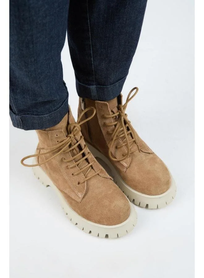 Manijero  (Viyan) Women's Genuine Leather Laced Inner-Zip Sand Boot. for Women | Best Price UAE