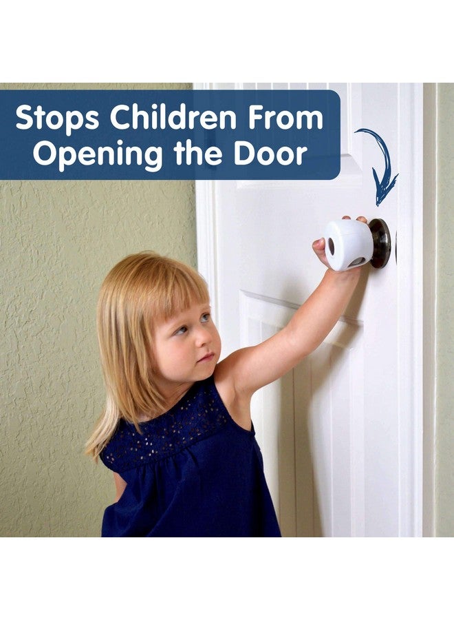 Wittle 4-Pack Childproof Door Knob Covers - Easy to Install Child Safety Door Knob Cover with No Tools Needed - Reusable, White Baby Proof Door Knob Covers - Door Safety for Kids Made Easy by Wittle - Image 5
