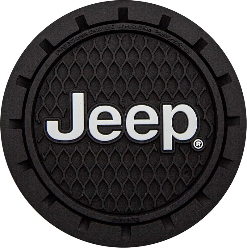 Plasticolor 000652R01 Jeep Logo Auto Car Truck SUV Cup Holder Coaster 2-Pack , Black - Image 5