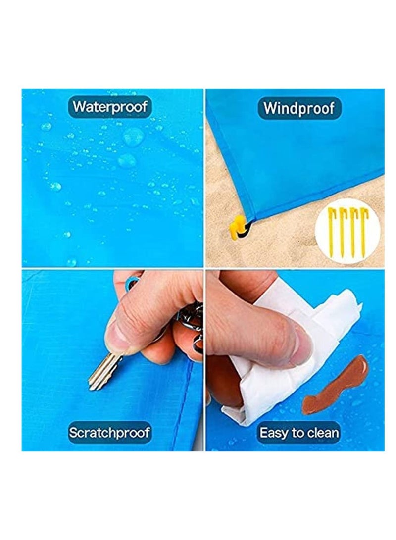 BLOOMING TIME Large Picnic & Outdoor Mat, Beach Blanket, Foldable Portable Travel Accessories, Family Camping Hiking Mat, Waterproof & Sand proof - Image 3