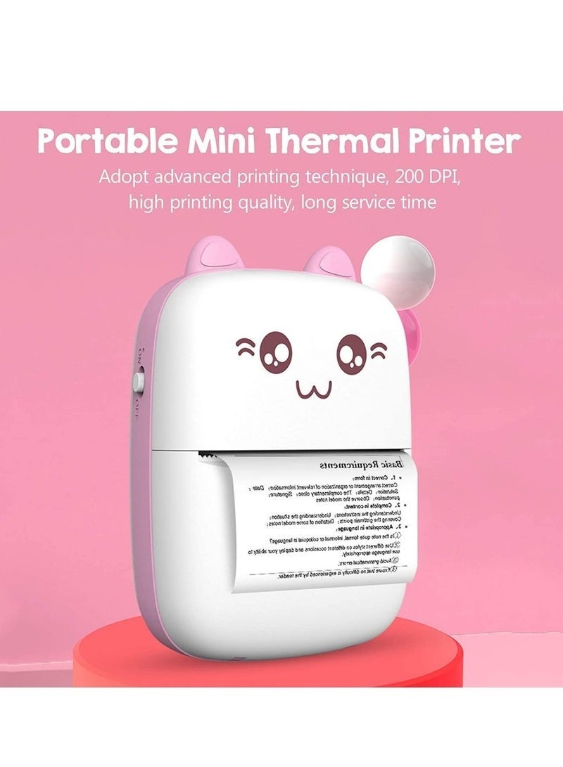 Portable Mini Pocket Printer BT Thermal Printer with Thermal Printing Paper USB Cable for Note Photo Web Document Printing - Image 5