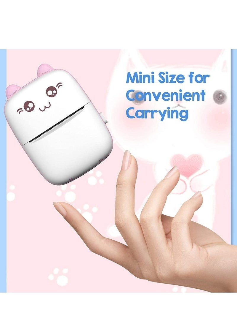 Portable Mini Pocket Printer BT Thermal Printer with Thermal Printing Paper USB Cable for Note Photo Web Document Printing - Image 2
