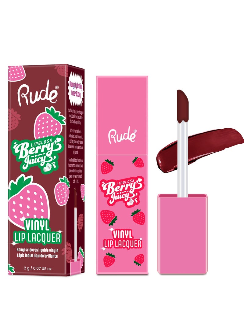 Rude Rude Berry Juicy Vinyl Lip Laquer - Cocoa Berry 