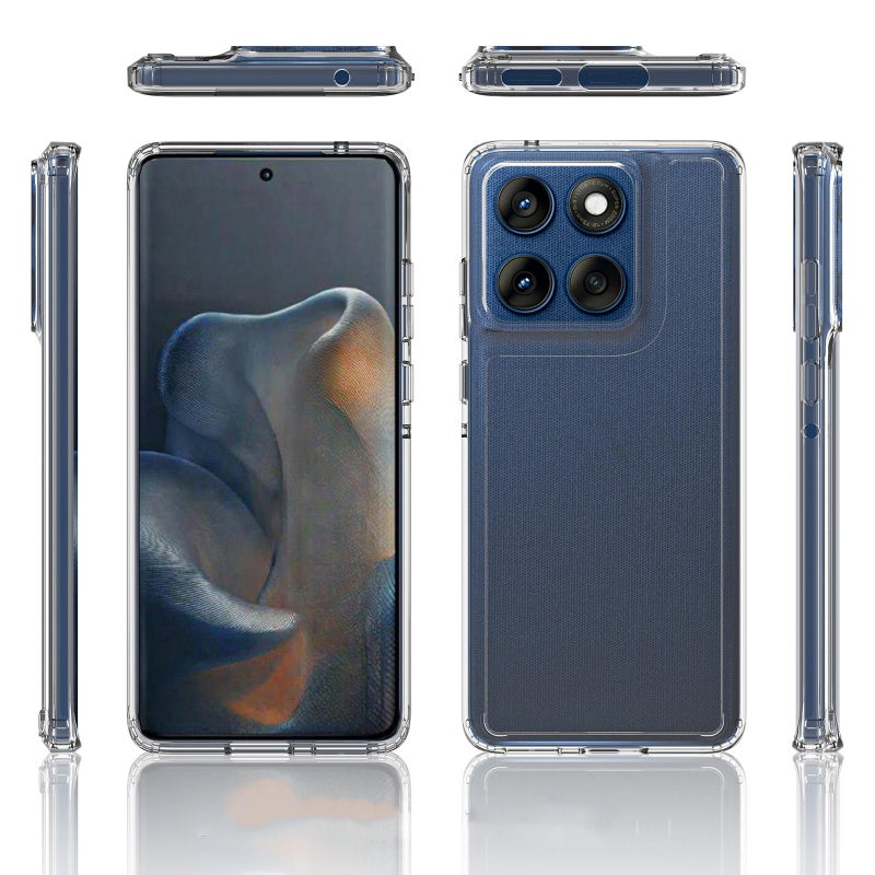 HuHa Case Cover For Motorola Edge 60 Fusion Scratchproof Acrylic TPU Phone Case(Transparent) - Image 2