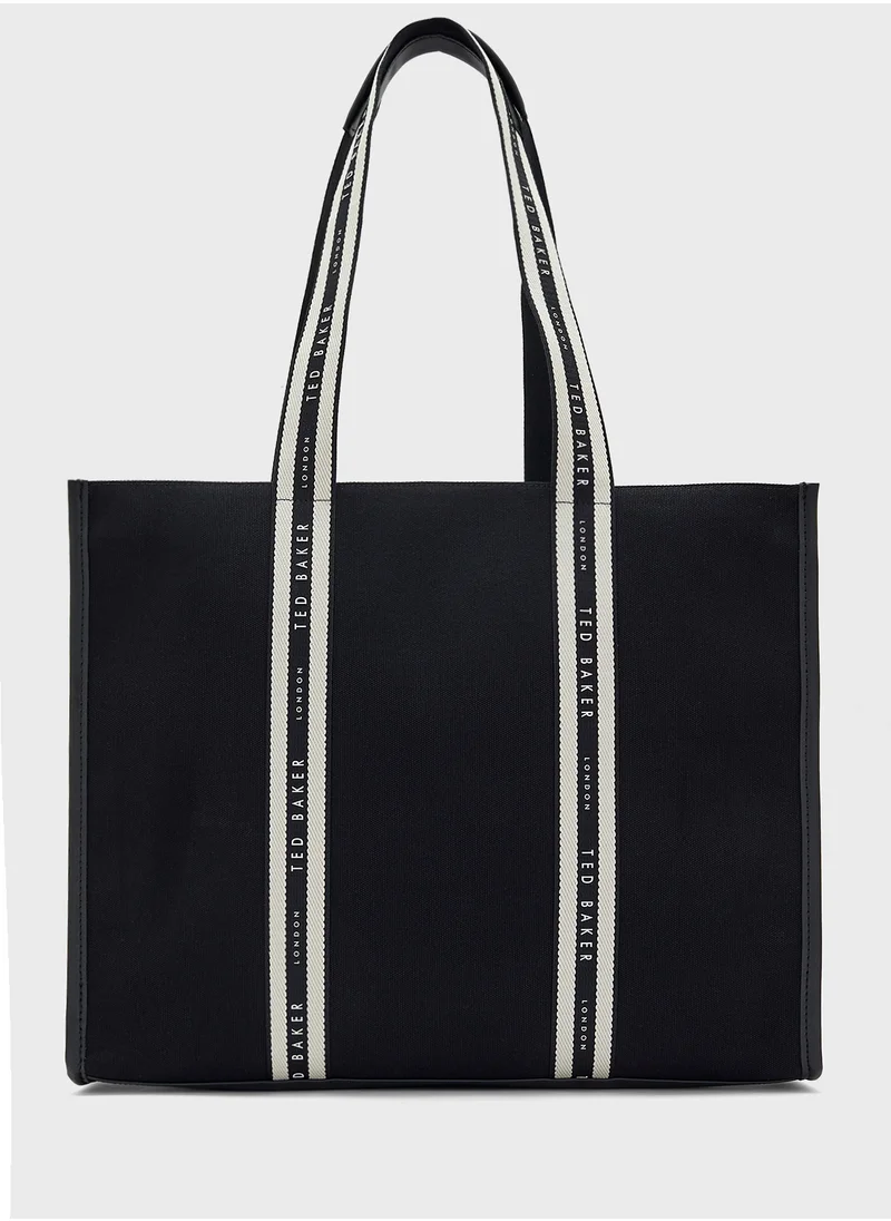 تيد بيكر Georjea Webbing Canvas Small Tote