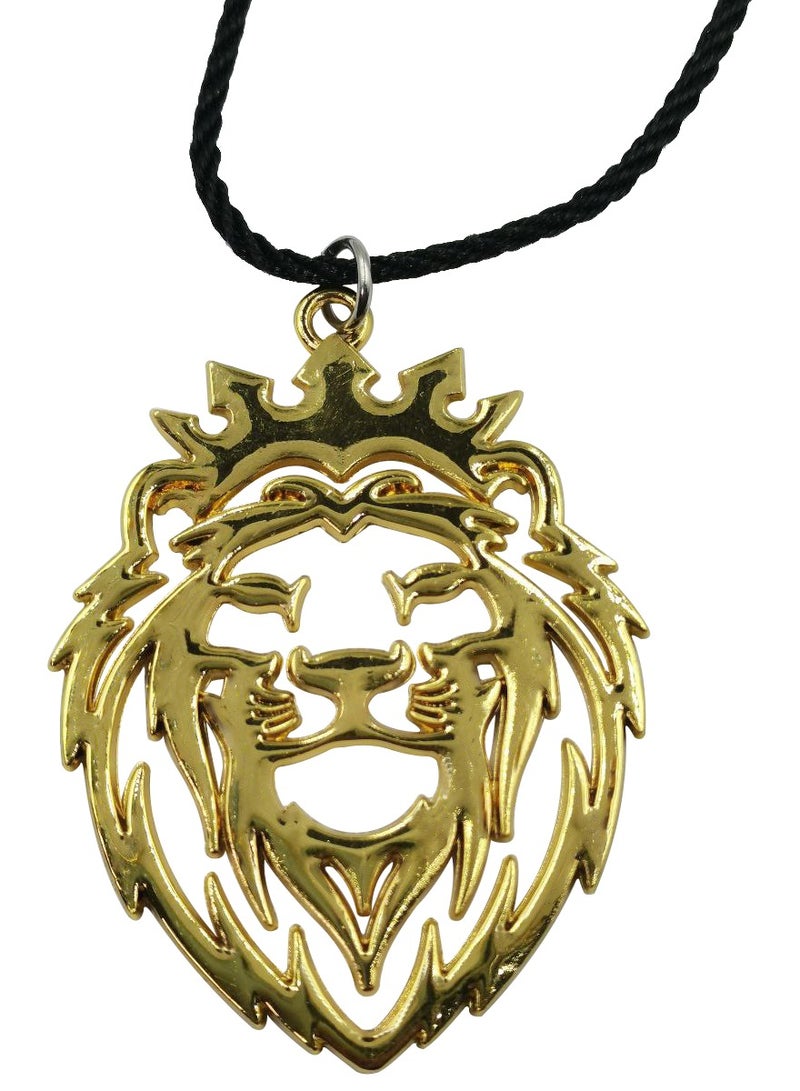 NMC Decorative Lion Face Car Hanging Pendant - with High Quality Hanging Chain Gold-Toned Finish, 1 Pc - Image 3