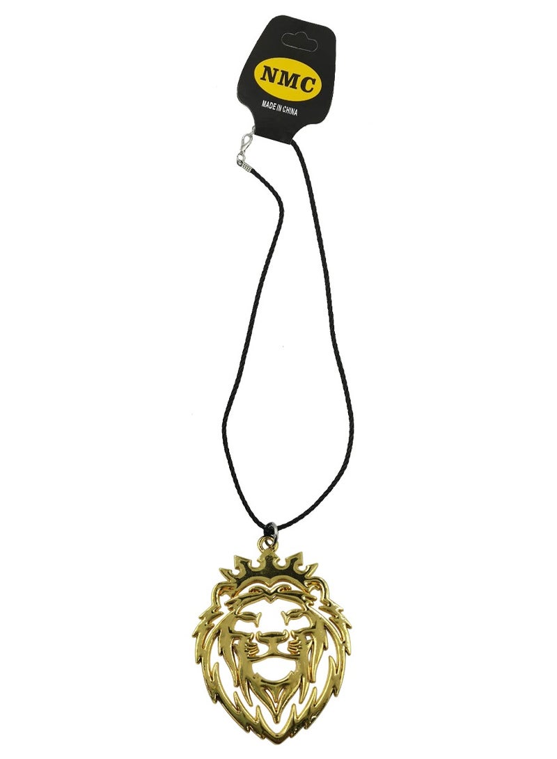 NMC Decorative Lion Face Car Hanging Pendant - with High Quality Hanging Chain Gold-Toned Finish, 1 Pc - Image 4