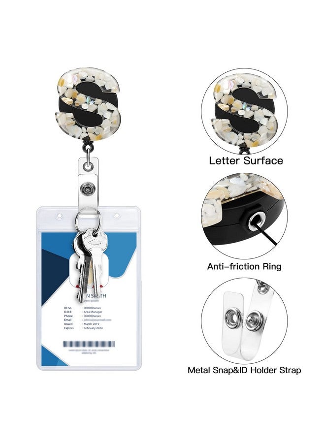 Soleebee 1 Pack Retractable Badge Reel, 24'' Retractable Badge Holder with 360° Swivel Alligator Clip Letter ID Name Badge Clip for Nurse Doctor Teachers Students Badge Reel (S) - Image 4