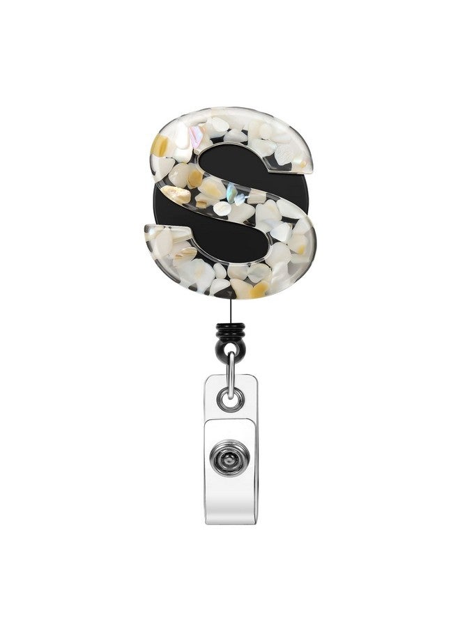 Soleebee 1 Pack Retractable Badge Reel, 24'' Retractable Badge Holder with 360° Swivel Alligator Clip Letter ID Name Badge Clip for Nurse Doctor Teachers Students Badge Reel (S) - Image 1