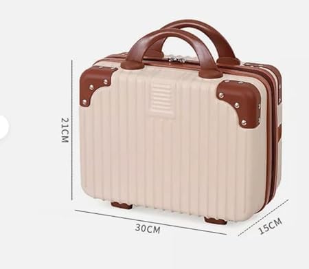 GNEY GNEY Mini Suitcase with Handle Travel Case Hand Luggage 12 Inch PressureProof ABS Carrying Makeup Case Suitcase with Elastic Band Small Hard Shell Cosmetic Case for Travel Camping - Image 2