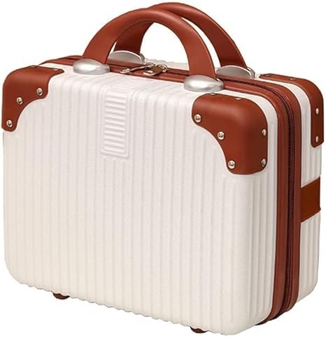GNEY GNEY Mini Suitcase with Handle Travel Case Hand Luggage 12 Inch PressureProof ABS Carrying Makeup Case Suitcase with Elastic Band Small Hard Shell Cosmetic Case for Travel Camping - Image 1