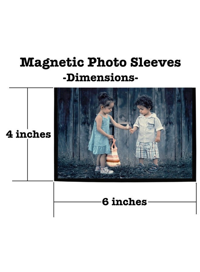 Iconikal Magnetic Photo Sleeves For 4X6 Pictures - Set Of 11 - Easy Slide-In Display Pockets For Refrigerator & Metal Surfaces - Durable Filing Cabinet & Sheet Metal Memo Holders - Image 2