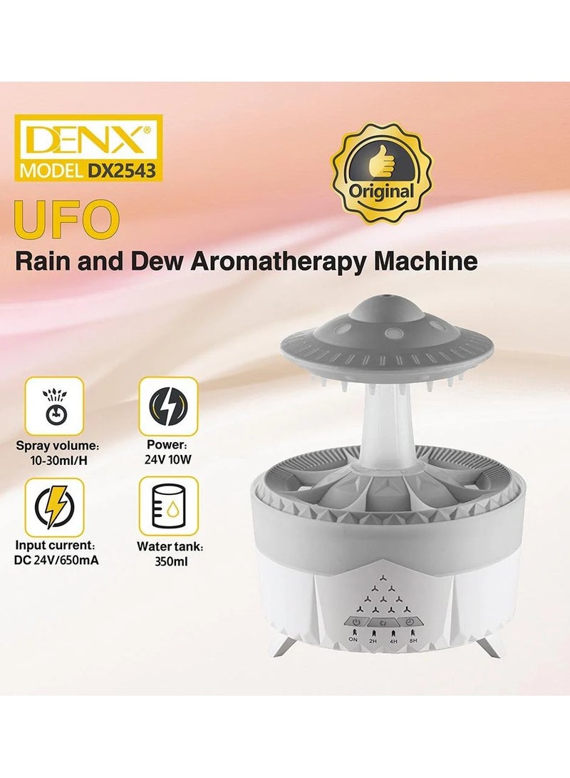 Denx 3 in 1 Rain Cloud Humidifier Oil Diffuser Water drip Aroma Essential Diffuser 350ml Night Light Water Drop Sound for Sleeping Relaxing ( - Image 3