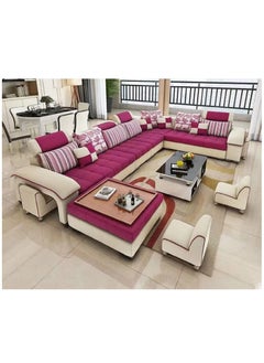 Comfynest U Shaped Corner Sofa Wood Frame High Density Cushions  - Image 1