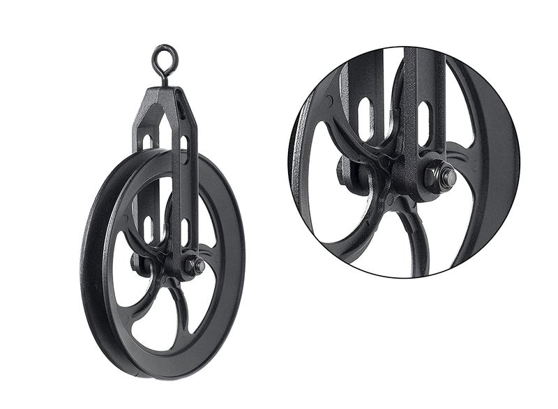 Rustic State Vintage Industrial Look Medium Wheel Farmhouse Pulley for Custom Make Wall Mount Pendant Lamp Frosty Black - Image 5