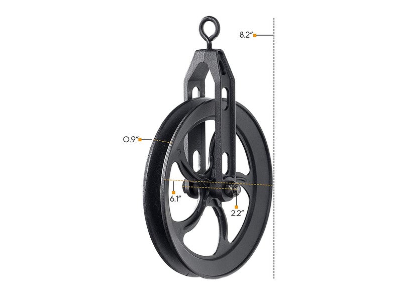 Rustic State Vintage Industrial Look Medium Wheel Farmhouse Pulley for Custom Make Wall Mount Pendant Lamp Frosty Black - Image 3