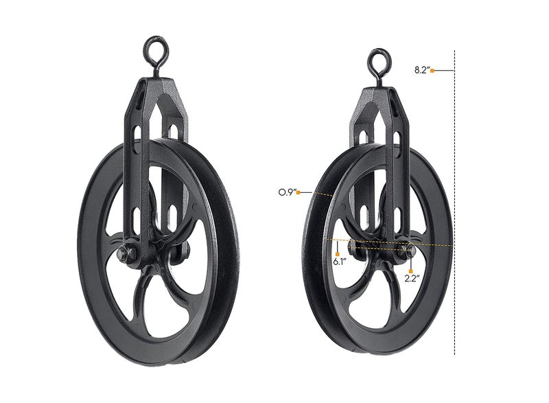Rustic State Vintage Industrial Look Medium Wheel Farmhouse Pulley for Custom Make Wall Mount Pendant Lamp Frosty Black - Image 4
