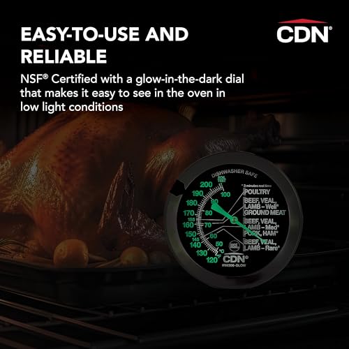 CDN Ovenproof Meat Thermometer – Glow Dial | ProAccurate® | Waterproof | 2" Dial | For Roasting, Poultry, Beef | Recalibratable | Easy-Read | IRM200-GLOW - Image 5