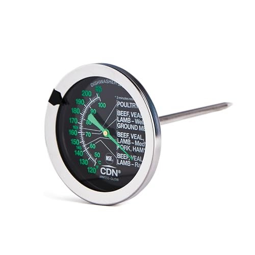CDN Ovenproof Meat Thermometer – Glow Dial | ProAccurate® | Waterproof | 2" Dial | For Roasting, Poultry, Beef | Recalibratable | Easy-Read | IRM200-GLOW - Image 1