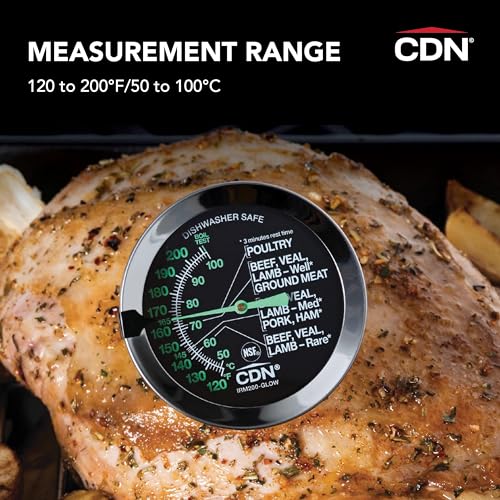CDN Ovenproof Meat Thermometer – Glow Dial | ProAccurate® | Waterproof | 2" Dial | For Roasting, Poultry, Beef | Recalibratable | Easy-Read | IRM200-GLOW - Image 3