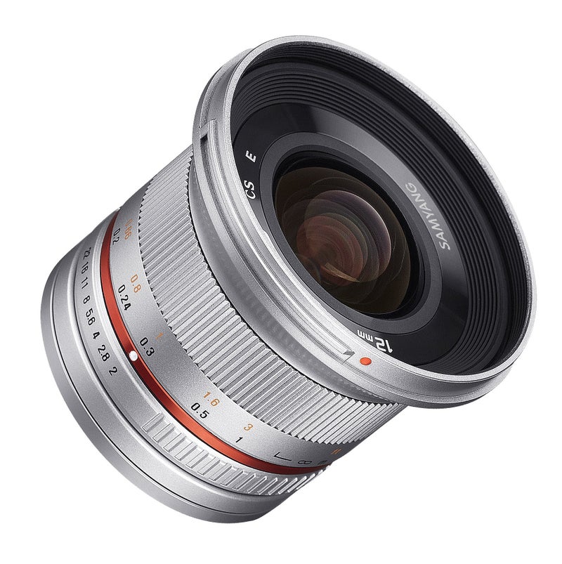Samyang SY12M-E-SIL 12mm F2.0 Ultra Wide Angle Lens for Sony E Cameras, Silver - Image 5