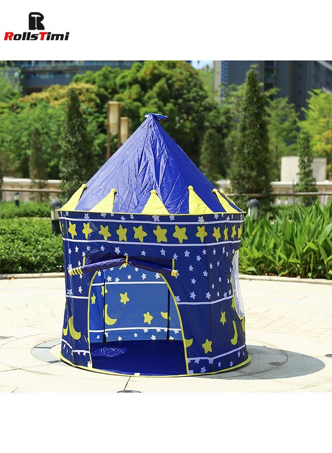 RollsTimi  Kids Tents Foldable Play House Baby Play Tent Portable Games Play House Castle Toys for Indoor & Outdoor Use,Blue - Image 3
