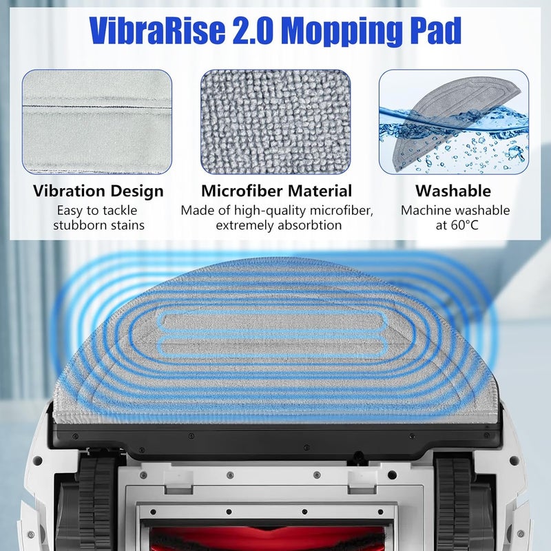 Chuancheng Replacement Parts for Roborock Q10 S5/Q10 S5+/Q10 X5/Q10 X5+ Robot Vacuum Cleaner Accessories Kits, 1 Main Brush, 4 HEPA Filters, 4 Mop Pads, 6 Side Brushes, 1 Cleaning Brush, 1 Screwdriver, 17 Pieces - Image 4