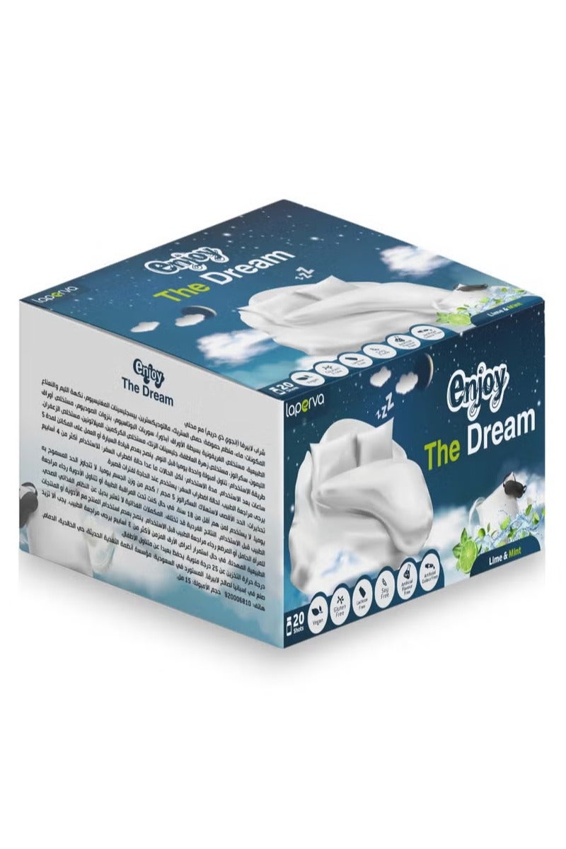 Laperva استمتع بالحلم ميلاتونين، نكهة الليمون والنعناع، 20 جرعة