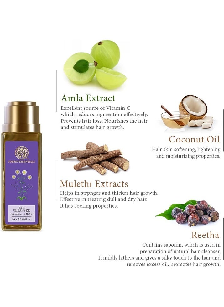 Forest Essentials Hair Cleanser Amla, Honey and Mulethi, 50ml - Image 5