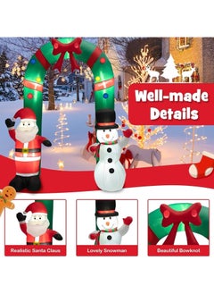 8FT Christmas Inflatables Archway, Santa Claus and Snowman Archway with LED Lights, Christmas Outdoor Blow up Yard Decoration for Christmas Party Holiday Outdoor Lawn (C) - pzsku/Z9E3E2F92629486D1E527Z/45/_/1731051403/dffc8272-ed61-4dab-8f67-9c407e1d7b24