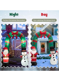 8FT Christmas Inflatables Archway, Santa Claus and Snowman Archway with LED Lights, Christmas Outdoor Blow up Yard Decoration for Christmas Party Holiday Outdoor Lawn (C) - pzsku/Z9E3E2F92629486D1E527Z/45/_/1731051410/50a22130-73e9-4011-8536-354167129780