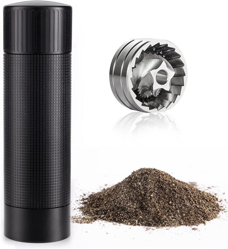 Luvan Pepper Grinder Mill, Heavy Duty Aluminum Manual Pepper Mill, Professional Grade Pepper Grinder with Stainless Steel Blade and Adjustable Coarseness, Black Pepper Mill Grinder Refillable Gift Set - Image 1