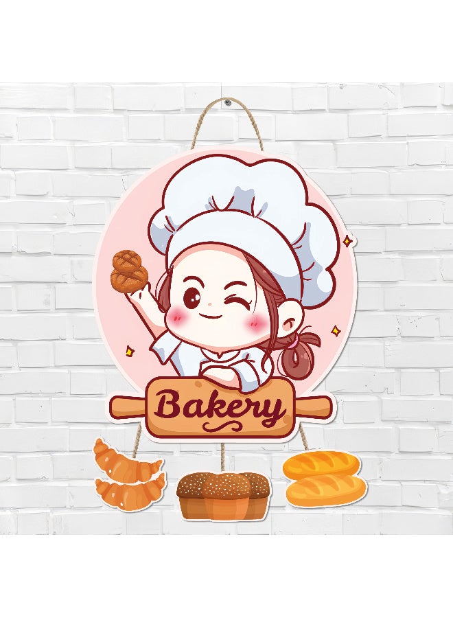 Unique kitchen wall hanging in the shape of a chef, large printed 3D wall model (size 46x30 cm), high-quality printed decorative artwork. Kitchen decorations, wall murals, modern decor, 3D miniature model, wall décor, and wall art panels. - Image 1