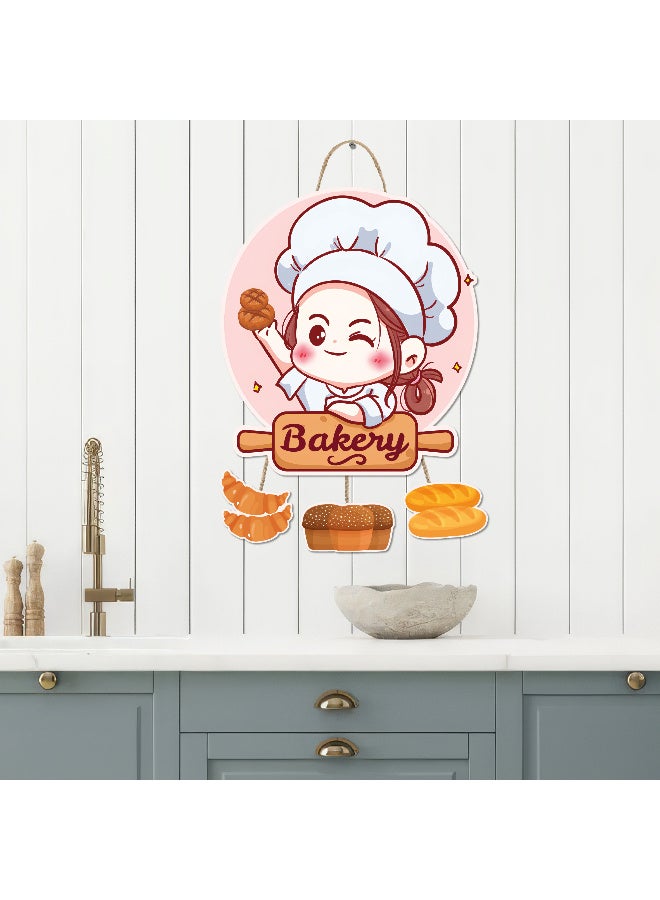 Unique kitchen wall hanging in the shape of a chef, large printed 3D wall model (size 46x30 cm), high-quality printed decorative artwork. Kitchen decorations, wall murals, modern decor, 3D miniature model, wall décor, and wall art panels. - Image 3