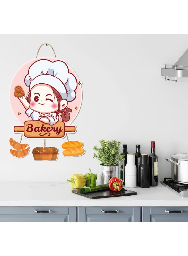 Unique kitchen wall hanging in the shape of a chef, large printed 3D wall model (size 46x30 cm), high-quality printed decorative artwork. Kitchen decorations, wall murals, modern decor, 3D miniature model, wall décor, and wall art panels. - Image 4