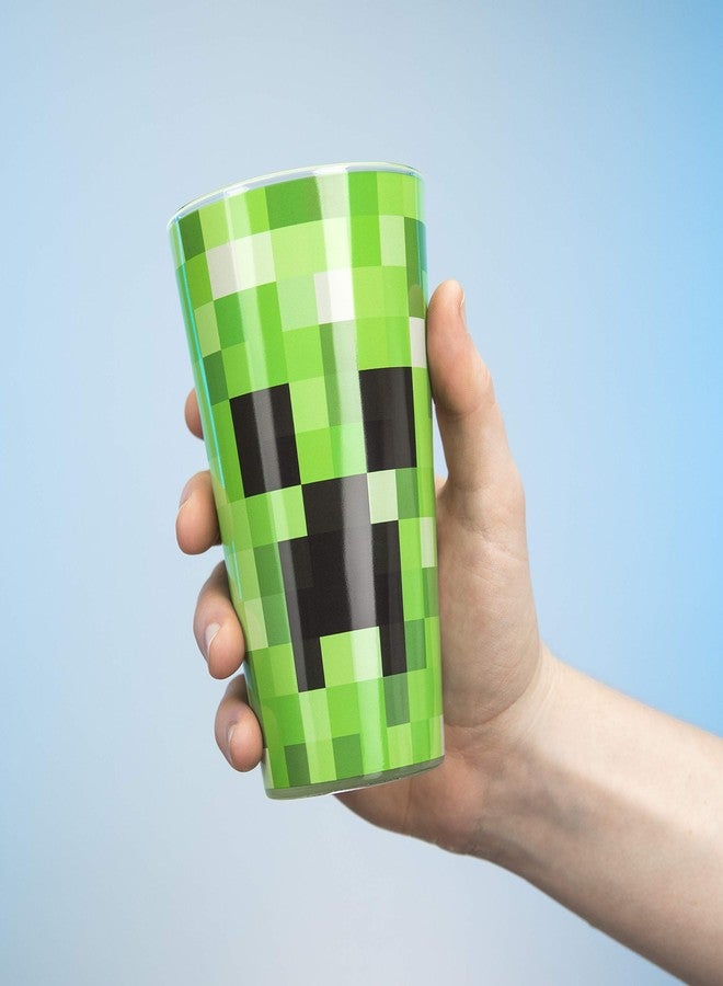 Paladone Minecraft Creeper Glass Tumbler 14 oz Officially Licensed Merchandise - Image 3