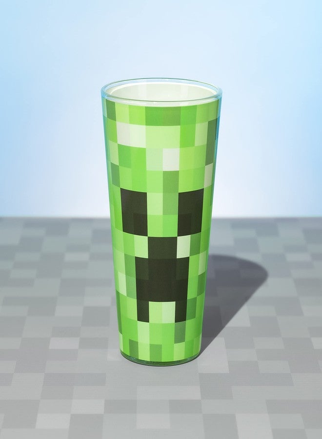 Paladone Minecraft Creeper Glass Tumbler 14 oz Officially Licensed Merchandise - Image 2