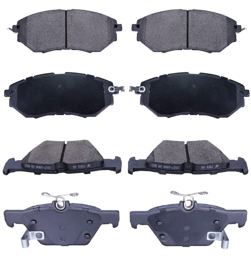 EXPPOWER Replacement for Brake Pads Front and Rear Ceramic Subaru Legacy 2015 allSubaru Legacy 201620172018 36RSubaru Outback 2015201620172018 Brake Kits D1078 D1808