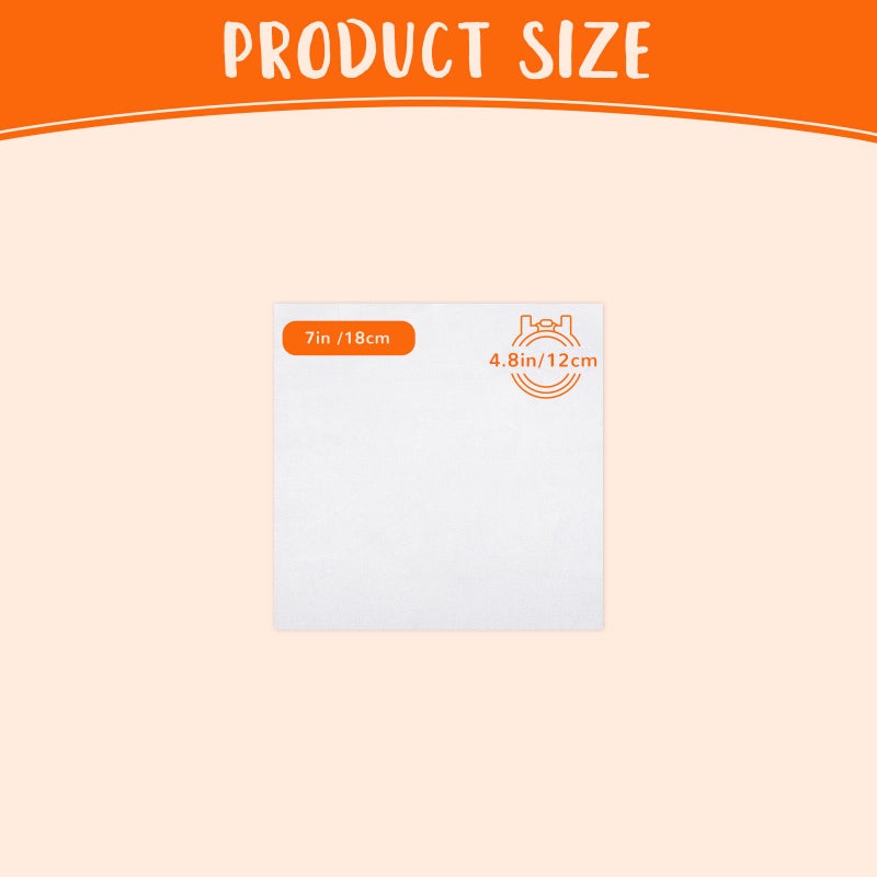 Nitelemn 10 PCS Embroidery Fabric, Pre-Cut White Natural Cotton Embroidery Cloth Fabric, Embroidery Cloth Squares for Embroidery Garment Craft (7 Ã— 7 Inch) - Image 2