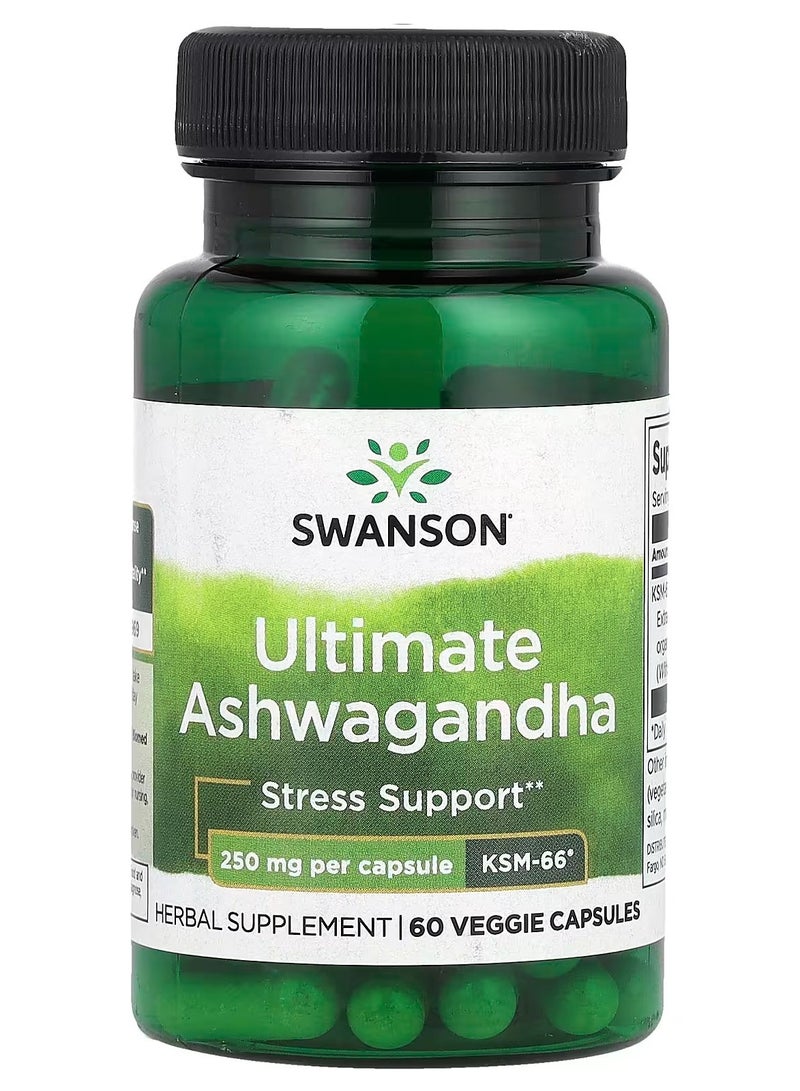 Swanson, Ultimate Ashwagandha, 250 mg , 60 Veggie Capsules