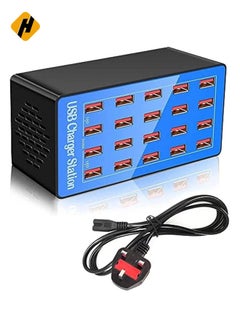 20-Port Multi USB Charger, 100W Charging Station with Smart Detection – USB Charging Hub for Smartphones, Tablets, & USB Devices