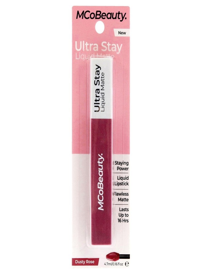 MCoBeauty Ultra Stay Matte Liquid Lipstick - Creamy Formula That Lasts Up To 16 Hours - Delivers Flawless, High-Impact Color In A Matte Finish - Unique Arrow Applicator - Dusty Rose - 0.16 Oz - Image 1