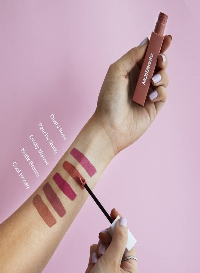 MCoBeauty Ultra Stay Matte Liquid Lipstick - Creamy Formula That Lasts Up To 16 Hours - Delivers Flawless, High-Impact Color In A Matte Finish - Unique Arrow Applicator - Dusty Rose - 0.16 Oz - Image 5