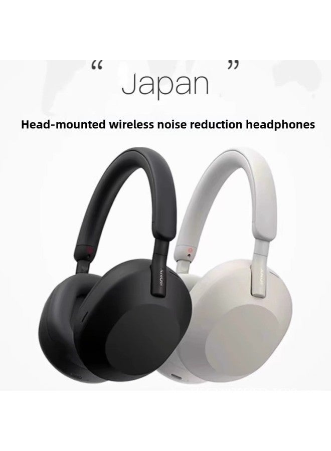 WH-1000XM5 Top-mounted Wireless Bluetooth Headset Top-mounted Version Explosions  Hot Selling-Color:Xm5 Three-dimensional Cotton Black  - Image 1