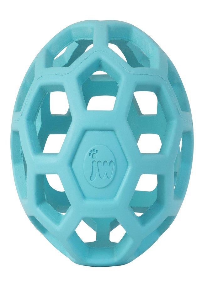 JW Pet HOL-ee Roller™, Dog Toy Puzzle Ball, Natural Rubber, Small (3 Inch Diameter), Blue - Image 1