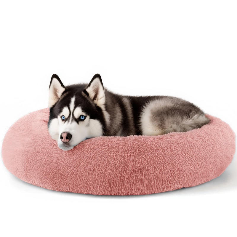Hoewina Extra Large Dog Beds 36 Inch Human Dog Anxiety Relief Comfort Bed Indestructible Chew Proof Pet Beds Pink - Image 2
