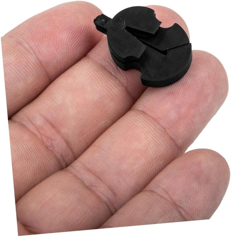 6pcs Violin Mute Violins Violin Practice Mute Viola Mute Violin Small Violin Practical Mute Practical Violin Accessories Bass Mute Violin Parts Violin Replacement Rubber Black - Image 4