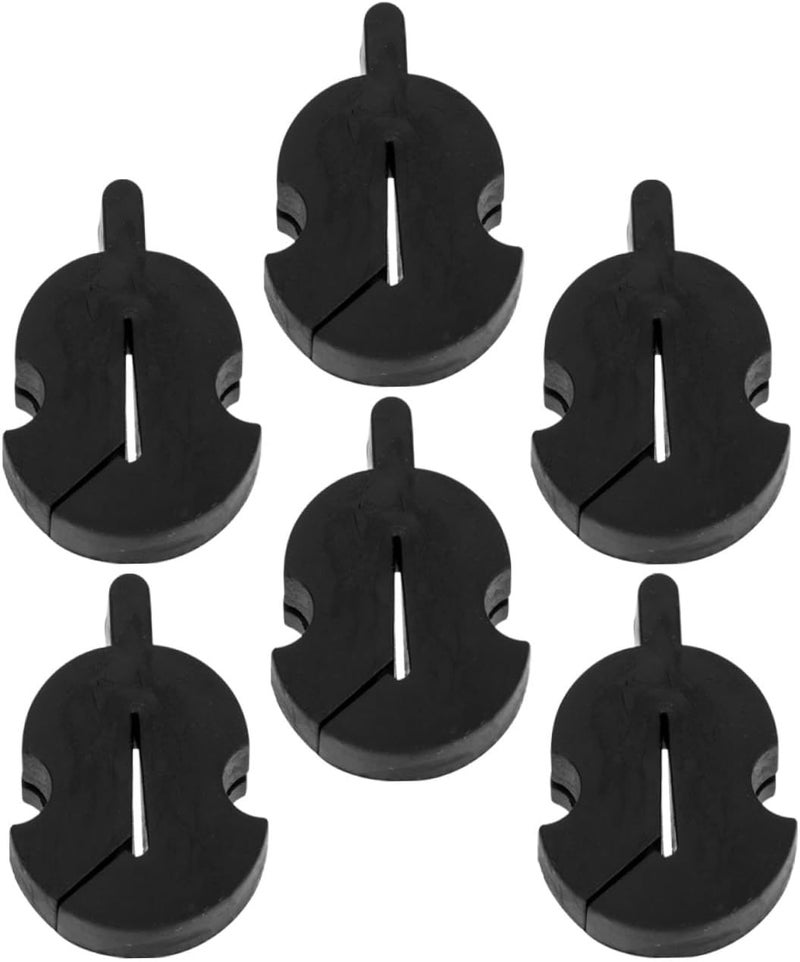 6pcs Violin Mute Violins Violin Practice Mute Viola Mute Violin Small Violin Practical Mute Practical Violin Accessories Bass Mute Violin Parts Violin Replacement Rubber Black - Image 1