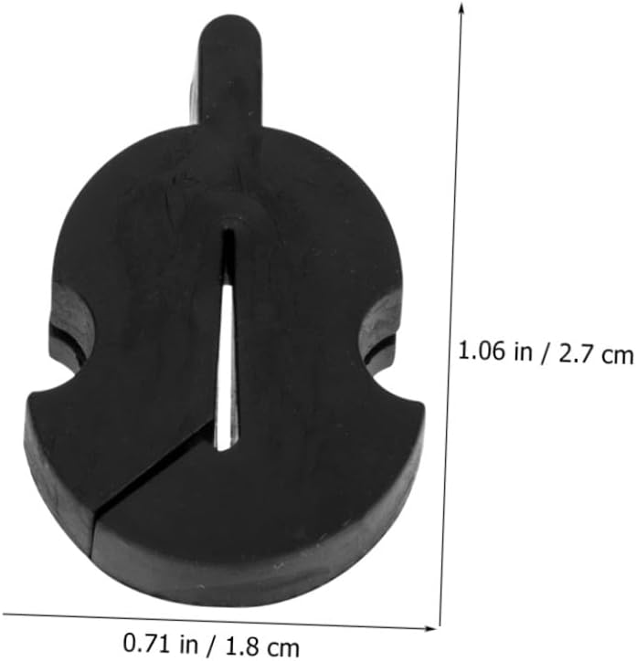 6pcs Violin Mute Violins Violin Practice Mute Viola Mute Violin Small Violin Practical Mute Practical Violin Accessories Bass Mute Violin Parts Violin Replacement Rubber Black - Image 2