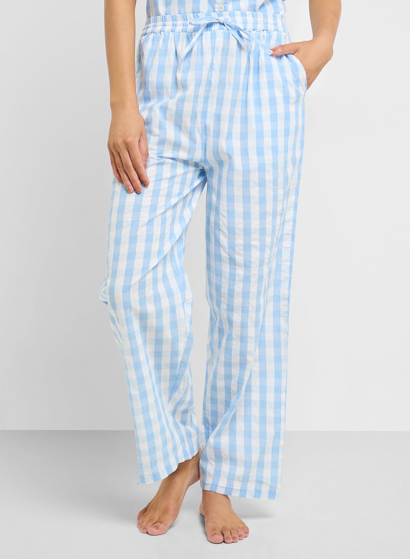 Ginger Cotton Checkered Shirt & Pyjama  Set  - Image 4